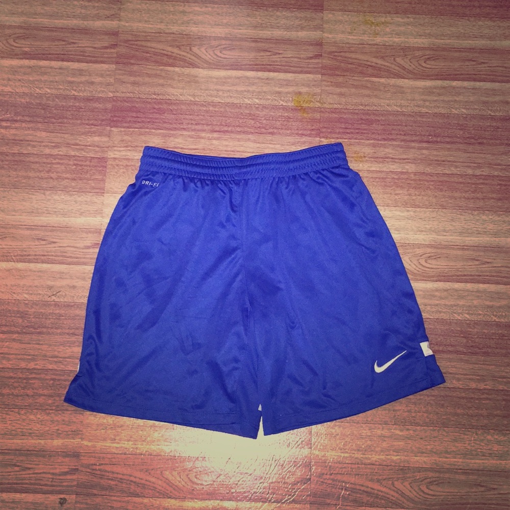 Nike blue and white dri-fit shorts